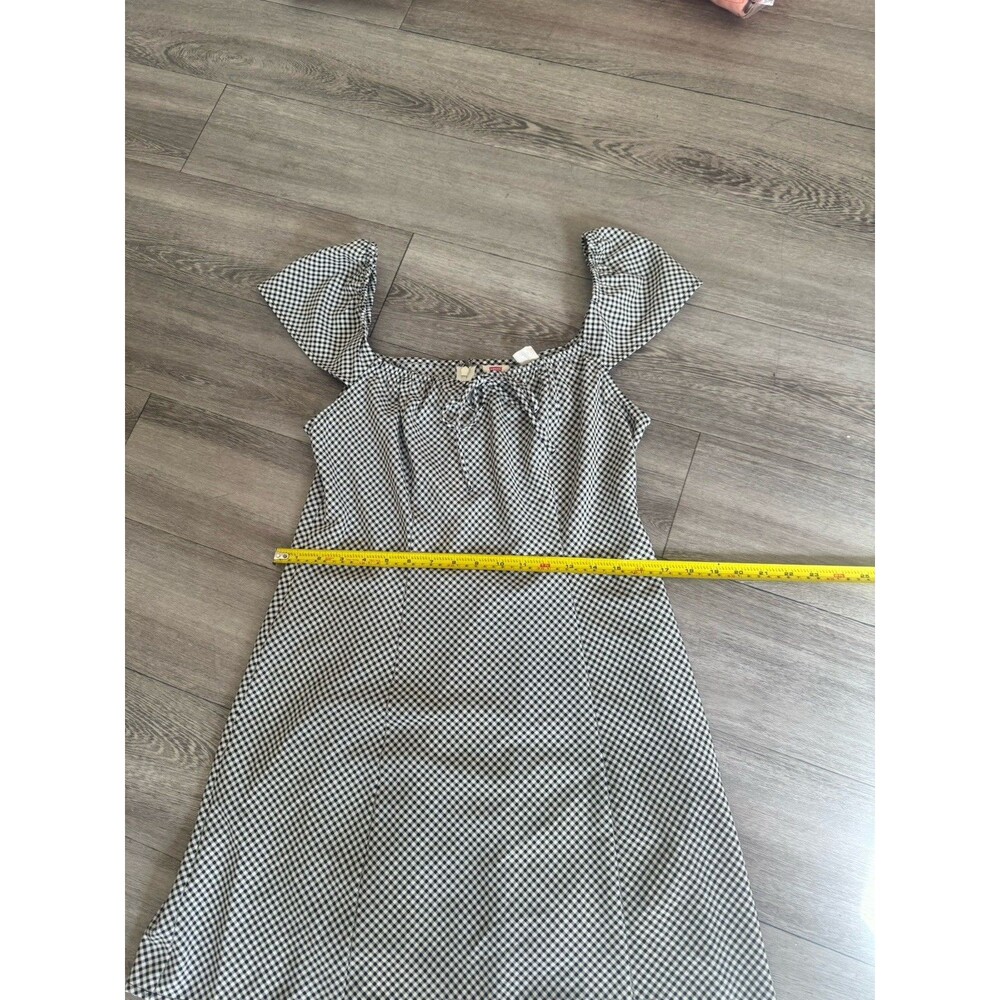 Levi's Checkered Misha Ruffle Sleeve Dress Size M Princess Seams Euro Vacation - Picture 15 of 16